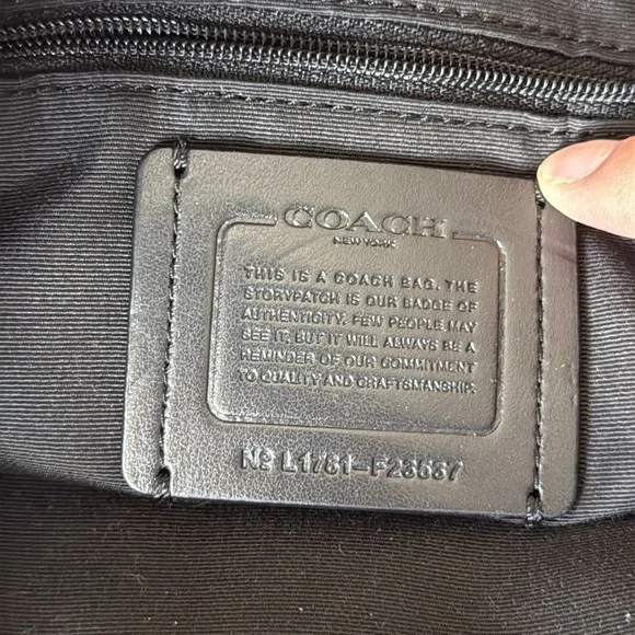 Coach Black Pebbled Leather Shoulder Bag L1781-F23537 - Picture 7 of 10